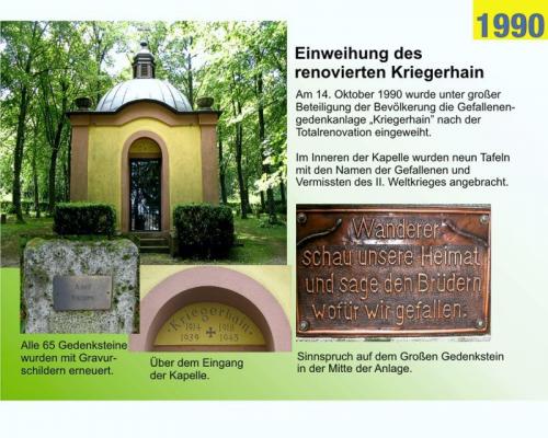 Einweihung Kriegerhain